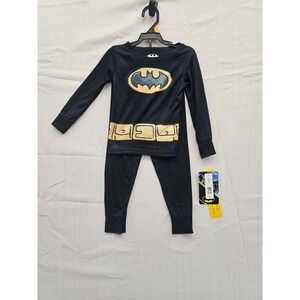 Batman Toddler Boys 2-Piece Pajama Set Black Yellow Logo 4T BM459DLLWM NWT